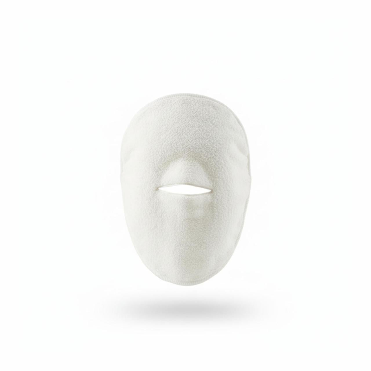 Маска для лица для усиления действия тканевых масок и СПА-процедур многоразовая махровая с прорезью для носа Белый (2796690295)