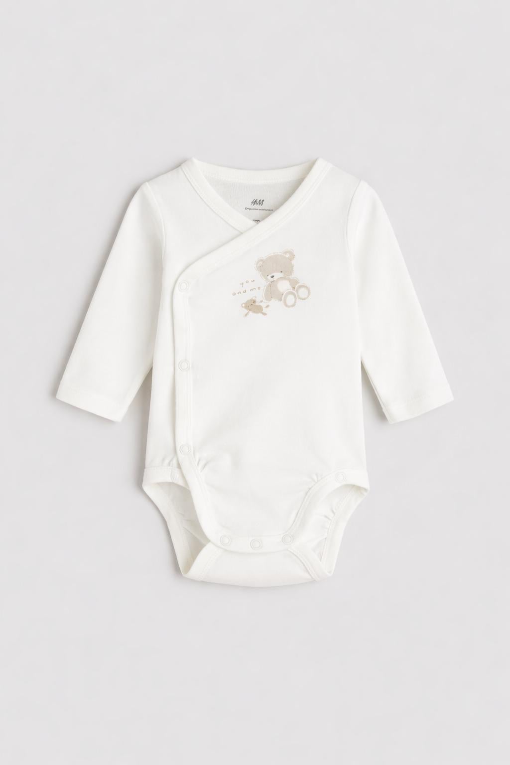 Боди H&M Мишки 50 см Белый (1166450)