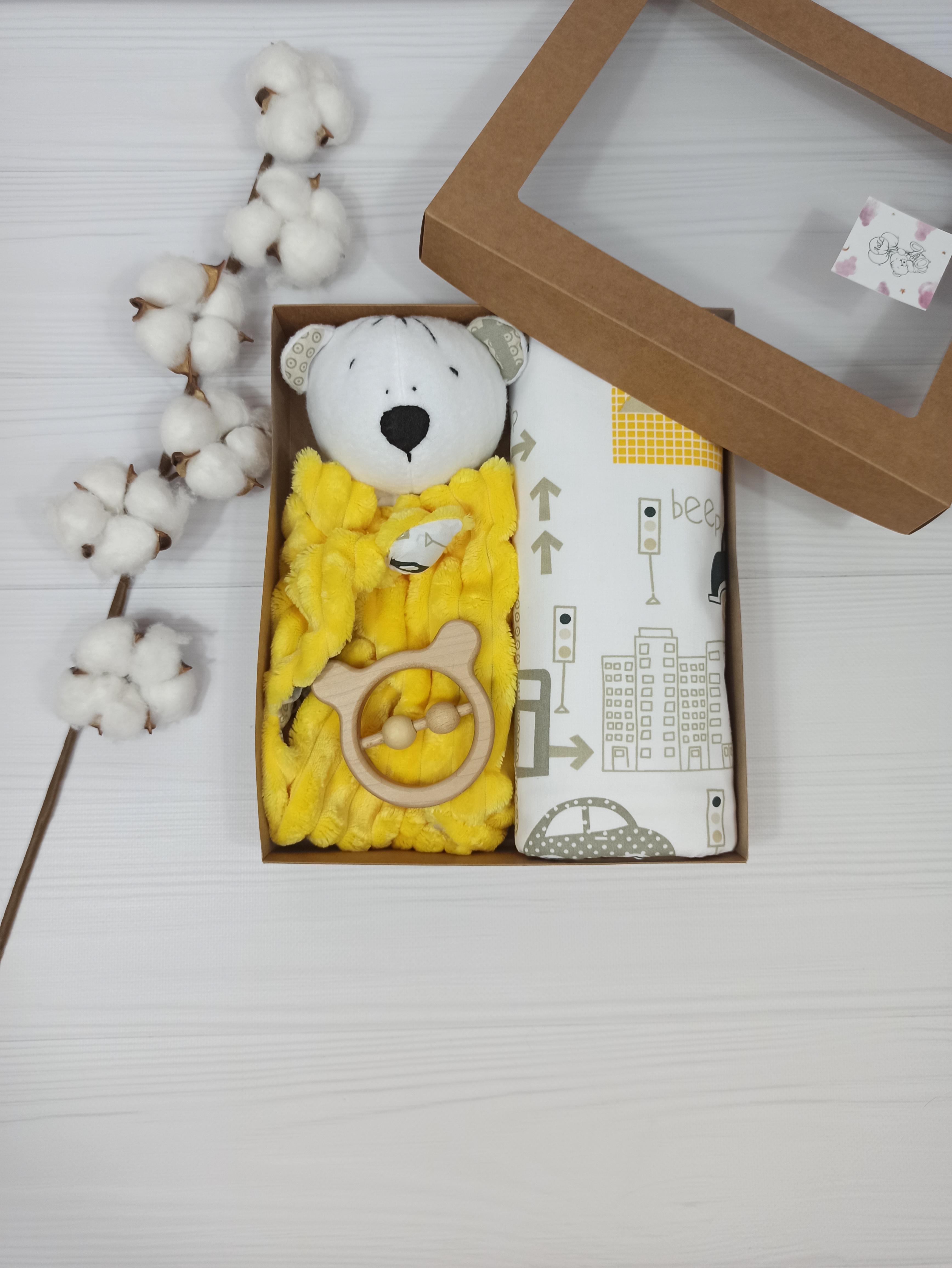 Подарочный набор a.l.babybox Машинки в городе Желтый (NA 18243128)