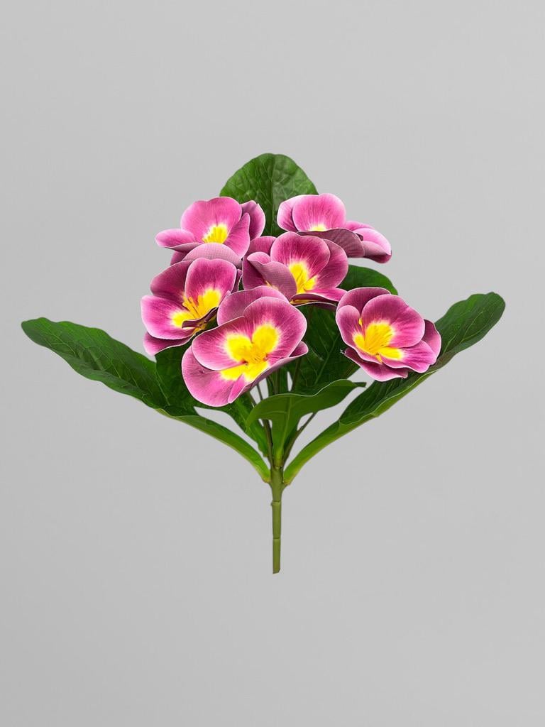 Букет штучних фіалок з латексу 26 см Бузковий (К13246)