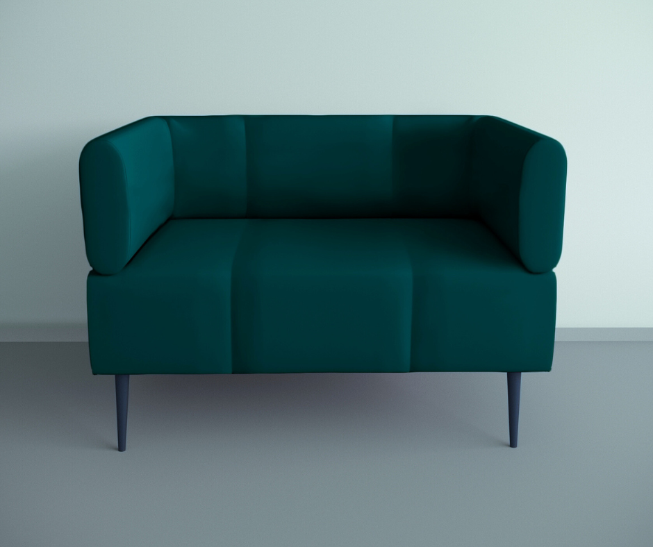 Крісло офісне ТОБІ ШО Бенно-1 з підлокітниками та конусною ногою шкірзам 1000х720х750 мм Морська хвиля (2215) - фото 1 Крісло офісне ТОБІ ШО Бенно-1 з підлокітниками та конусною ногою шкірзам 1000х720х750 мм Морська хвиля (2215) - фото 1