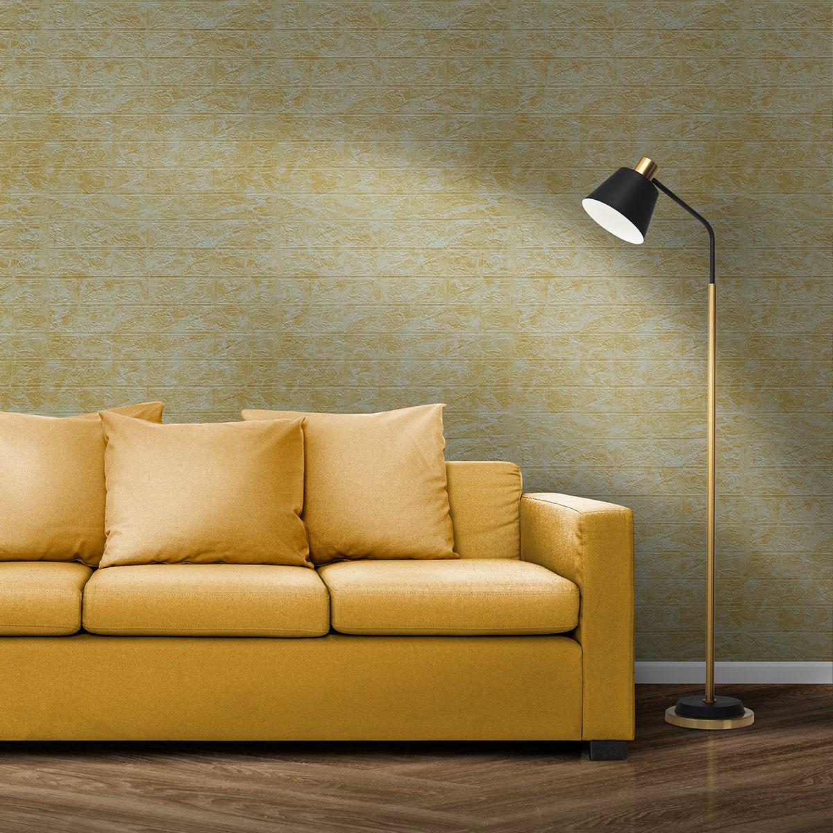 Панель самоклеящаяся декоративная 3D под кирпич мрамор в рулоне 20 м 20000x700x3 мм Бежевый - фото 5 Панель самоклеящаяся декоративная 3D под кирпич мрамор в рулоне 20 м 20000x700x3 мм Бежевый - фото 5