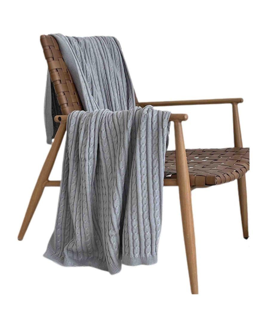 Плед Exclusive Nature 140х180 см Светло-серый (026679) - фото 4