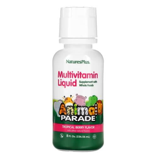 Мультивитамины для детей NaturesPlus Animal Parade Multivitamin Liquid 236 мл Tropical Berry (NAP-29954)