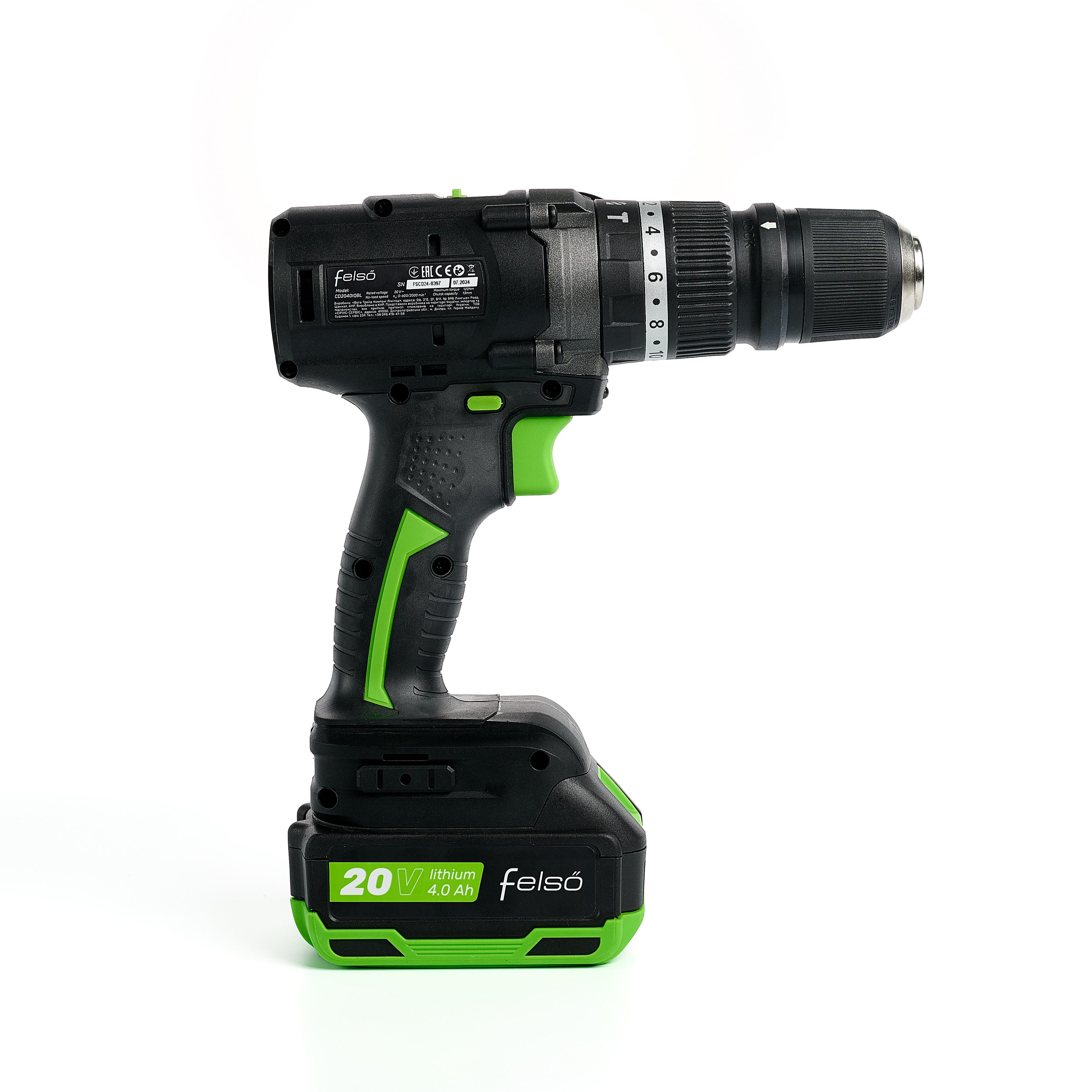 Дрель-шуруповерт аккумуляторный Felso CD2040IQBL (25457293) - фото 5 Дрель-шуруповерт аккумуляторный Felso CD2040IQBL (25457293) - фото 5