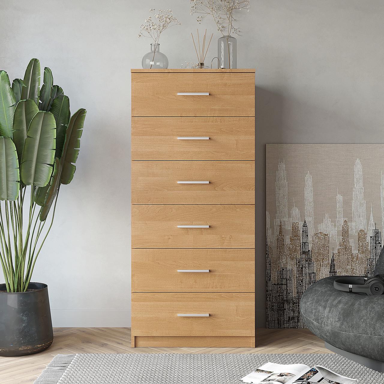 Комод з висувними шухлядами Компаніт 6 60х42х134,8 см Вільха (24769176)
