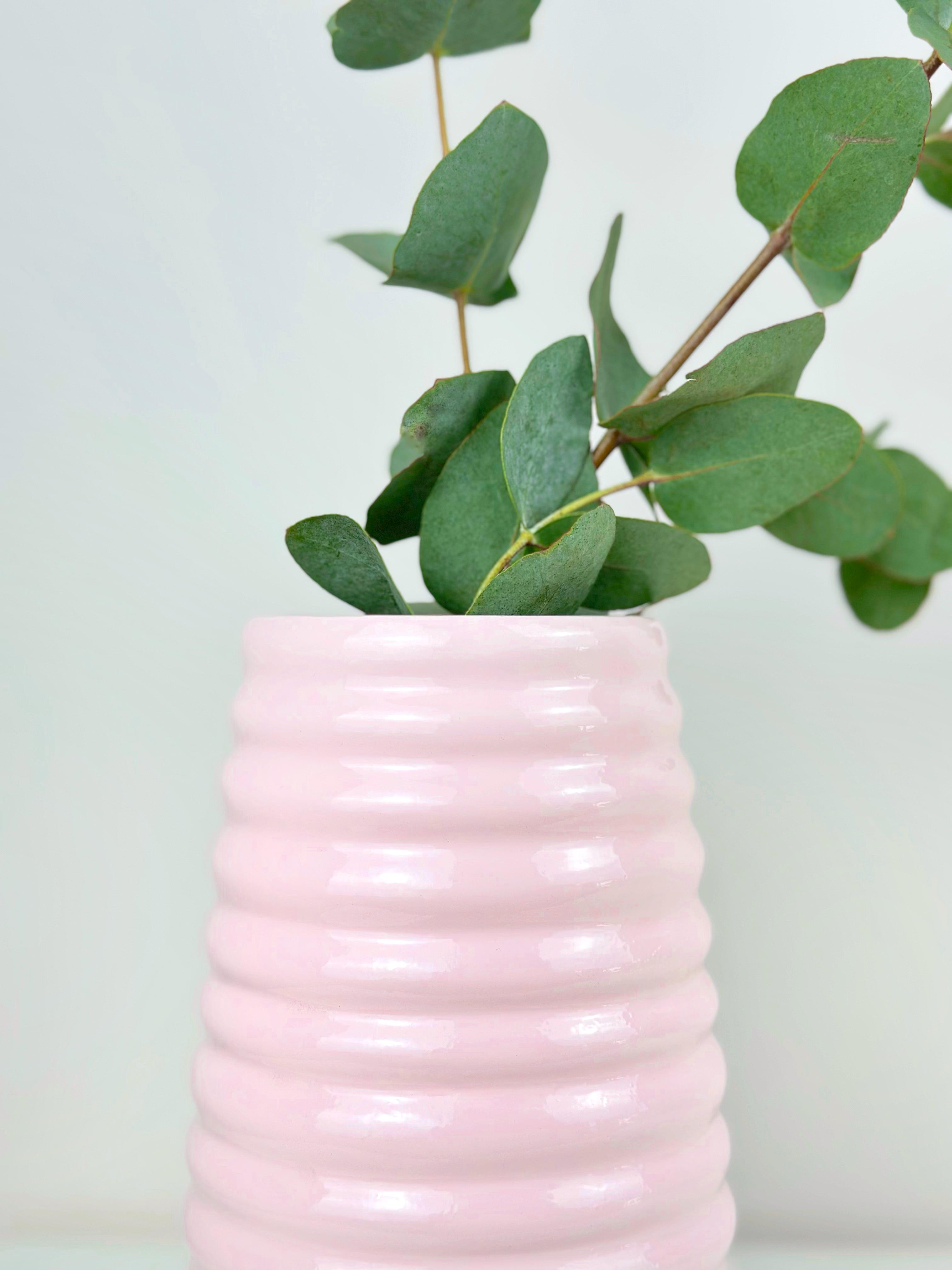 Ваза для квітів та декору глиняна керамічна Вулик 20 см Рожевий (4001-4) - фото 7