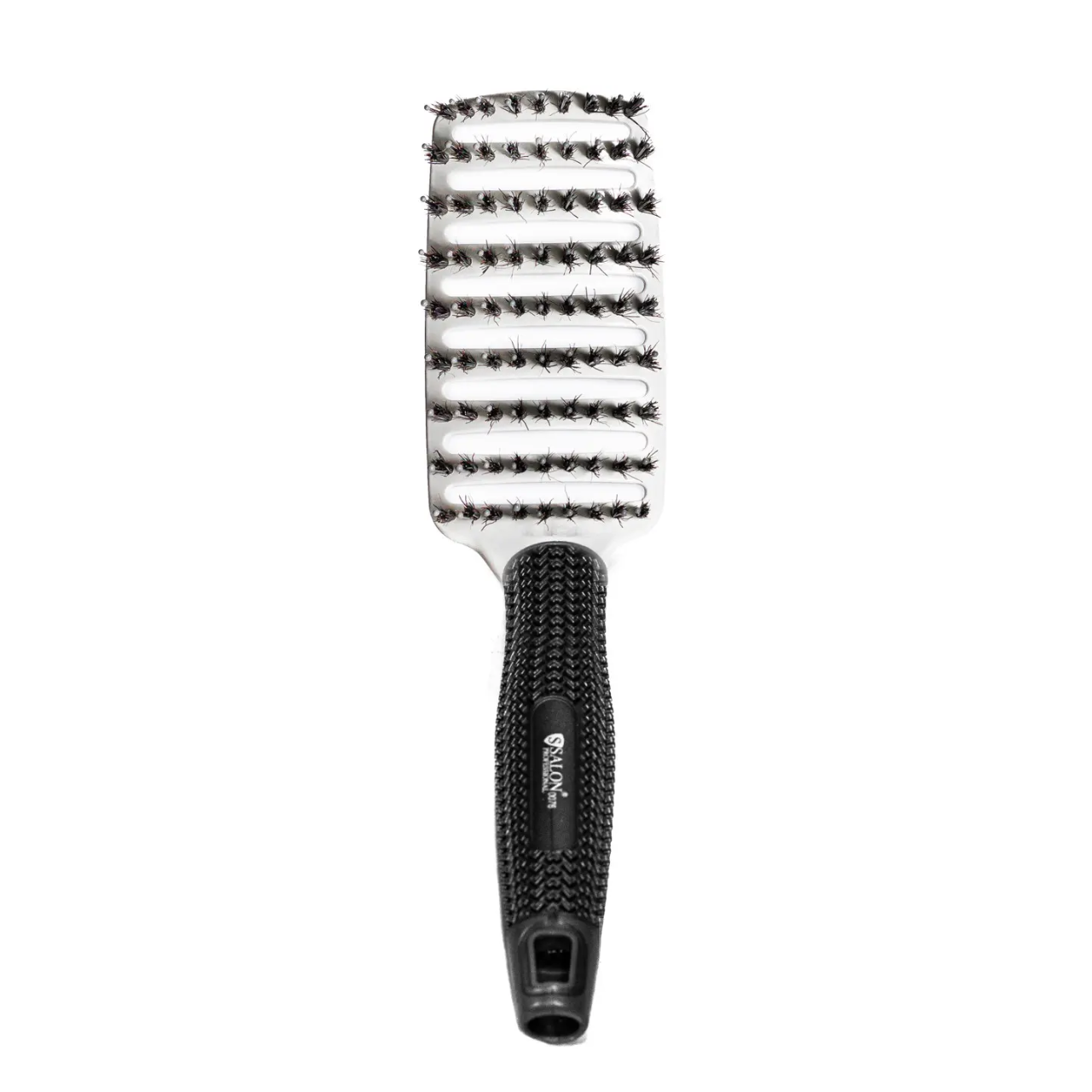 Расческа для волос массажная продувная Salon Professional с ворсом изогнутая (0076B)