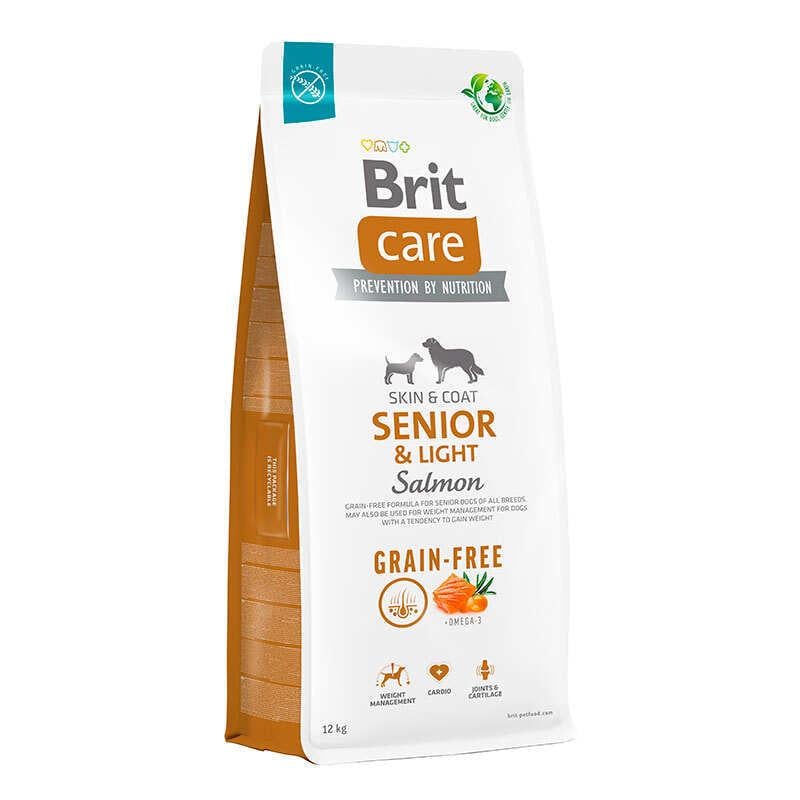 Корм сухой для собак Brit Care Dog Grain-free Senior & Light с лососем 12 кг (172207)