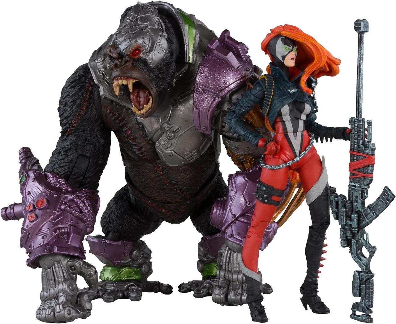 Набор фигурок Большая Горилла Кайгор и мисс Спаун McFarlane Spawn She-Spawn Cygor (90201)