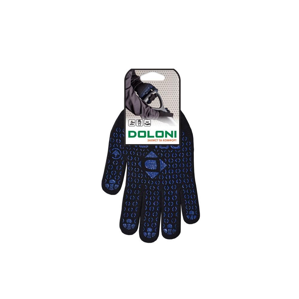 Перчатки Doloni Универсал Плюс 648 ПВХ-рисунок XL утепленные рабочие трикотажные Черный (21897)
