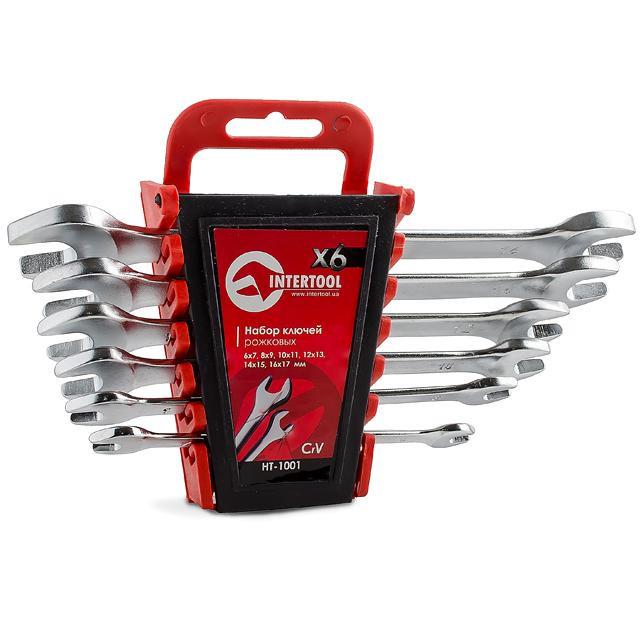 Набір ключів ріжкових Intertool HT-1001 6 шт. 6-17 мм Cr-V (111001) - фото 5 Набір ключів ріжкових Intertool HT-1001 6 шт. 6-17 мм Cr-V (111001) - фото 5