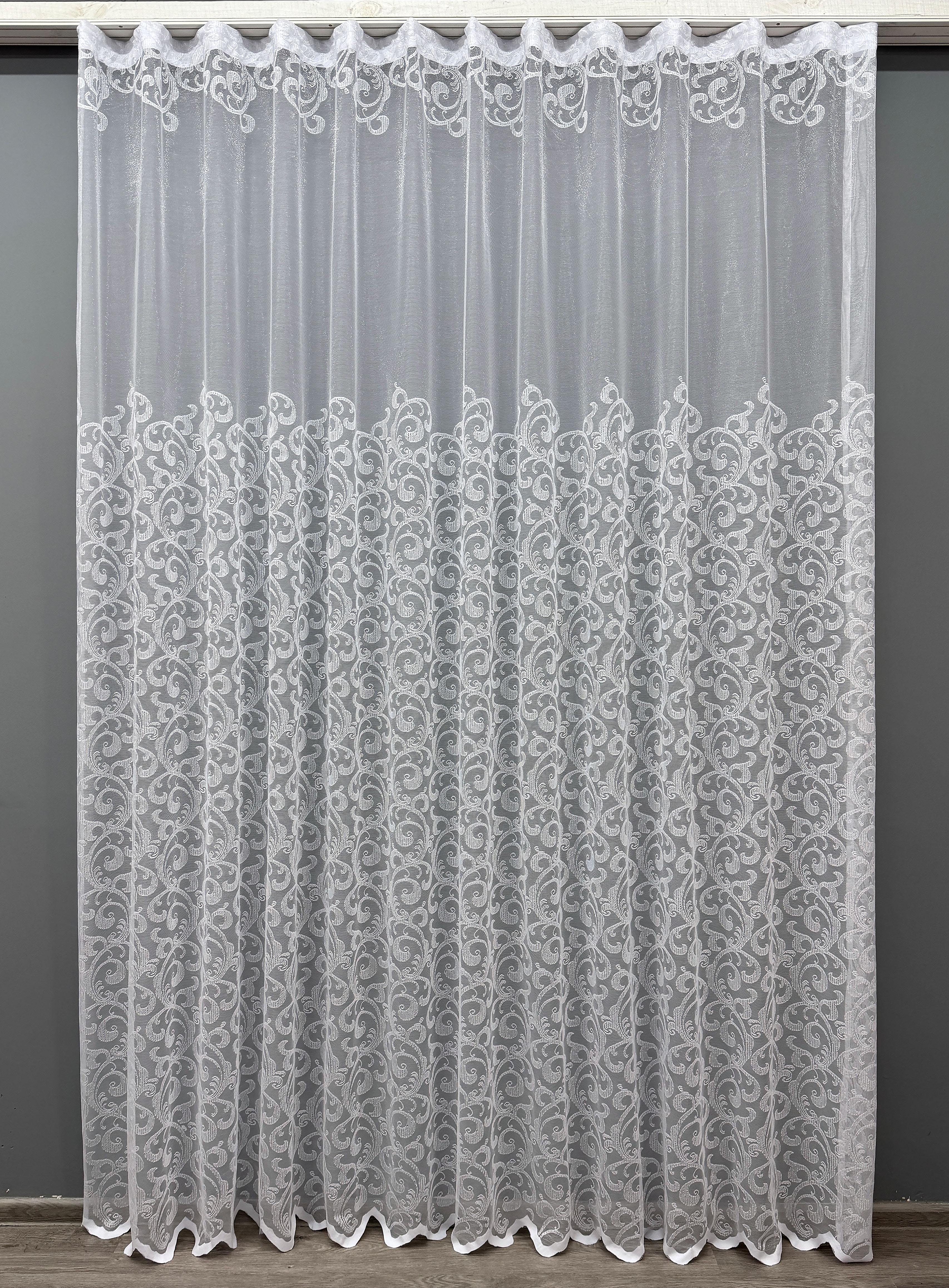 Тюль VR-Textil 1358т Премиум жаккард 300х270 см Белый (42-0098)