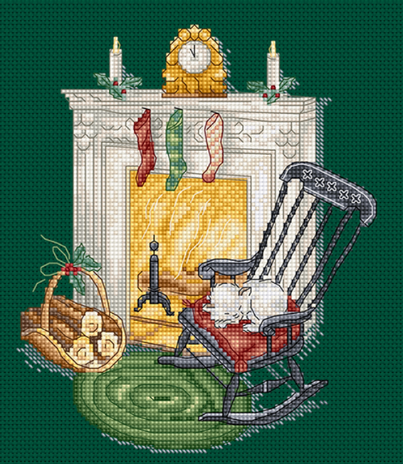 Набор для вышивки крестиком L8224 Resting by the chimney