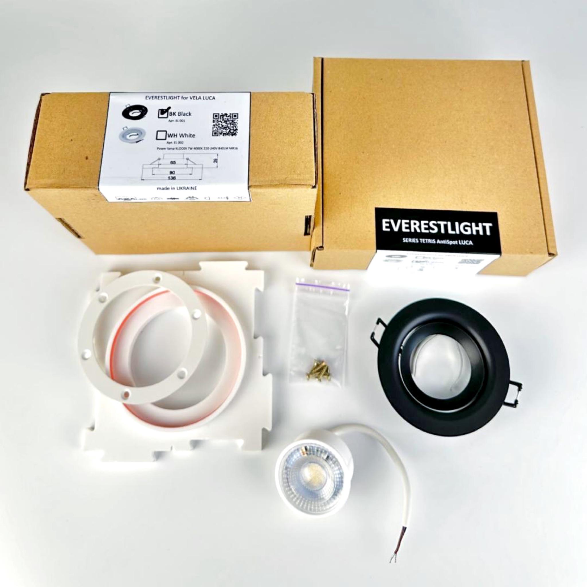 Светильник точечный Tetris AntiSpot Luca для натяжных потолков Black Светильник точечный Tetris AntiSpot Luca для натяжных потолков Black