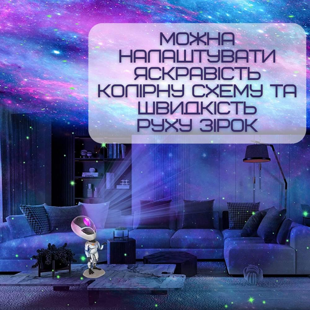 Проектор лазерный Звездного Неба AlienSUN Пришелец 8 режимов 5 уровней интенсивности с функцией повторения слов и таймером - фото 4 Проектор лазерный Звездного Неба AlienSUN Пришелец 8 режимов 5 уровней интенсивности с функцией повторения слов и таймером - фото 4