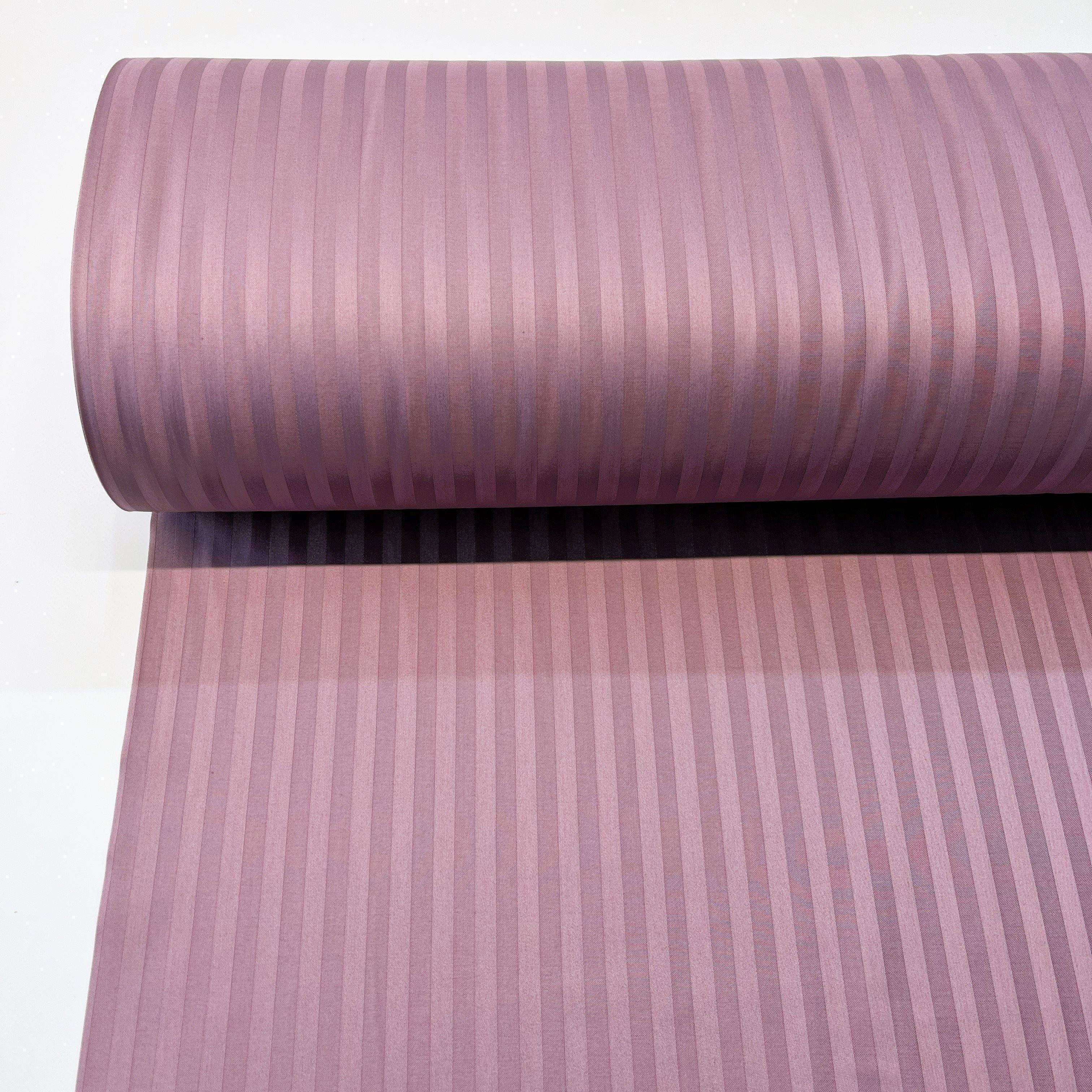 Ткань для постельного белья сатин страйп с жаккардовыми полосами хлопок 240 см Розовый (ST-2015)