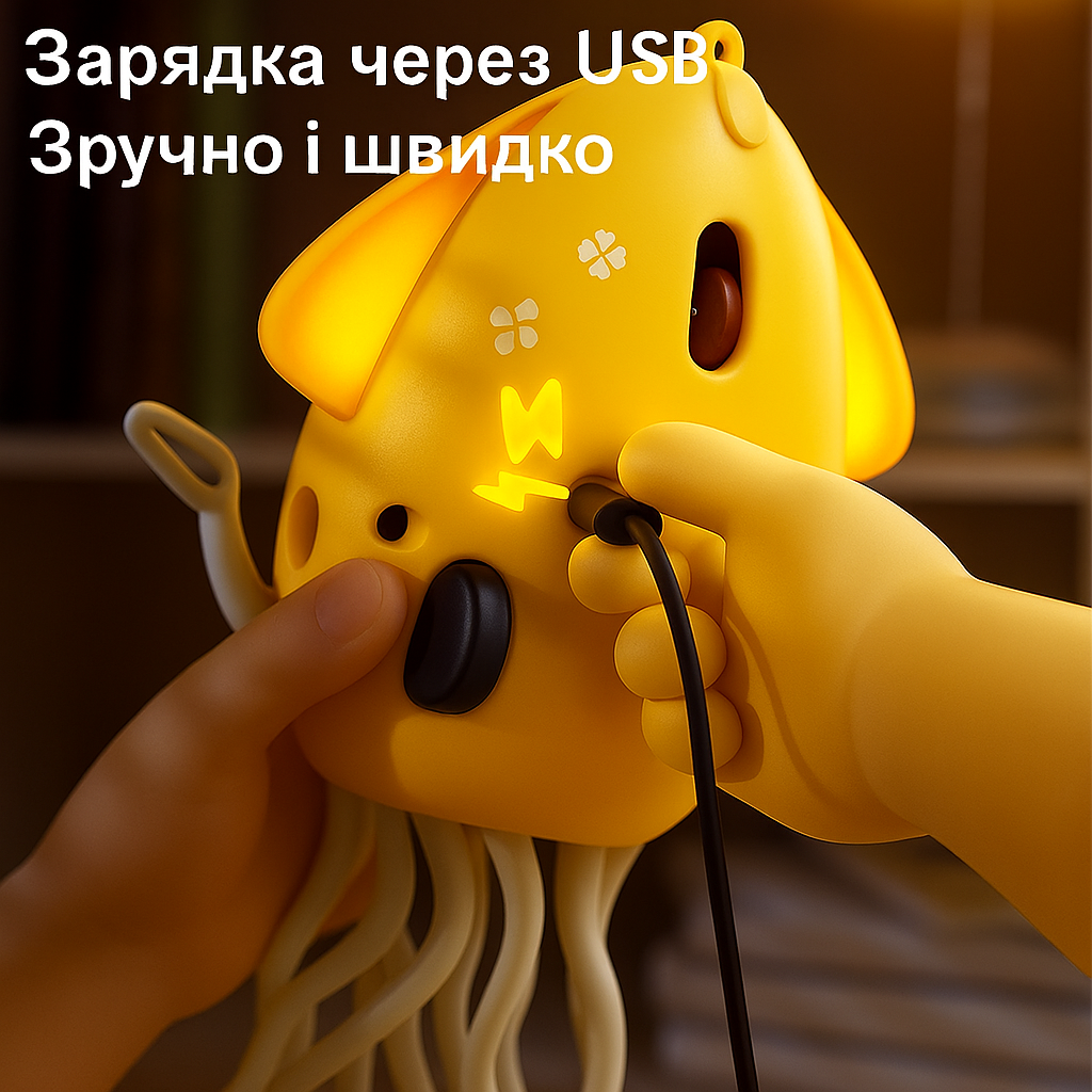 Інтерактивна іграшка танцюючий восьминіг з музикою та підсвіткою Жовтий (2723139040) - фото 3 Інтерактивна іграшка танцюючий восьминіг з музикою та підсвіткою Жовтий (2723139040) - фото 3