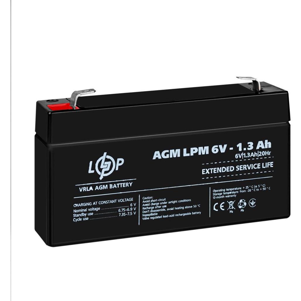 Аккумулятор для ИБП LogicPower AGM LPM 6V/1,3 Ah (4157) - фото 4