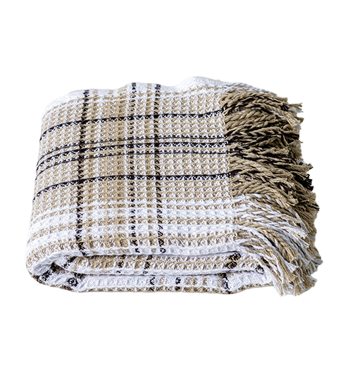 Плед Lanavitta Доппіо 140х200 см Клітинка/Бежевий (CN17526) - фото 1 Плед Lanavitta Доппіо 140х200 см Клітинка/Бежевий (CN17526) - фото 1