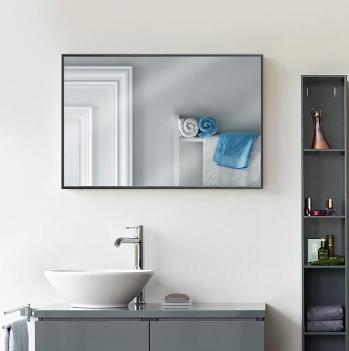 Дзеркало настінне в алюмінієвій рамі 700х500 мм Чорний (29511230)