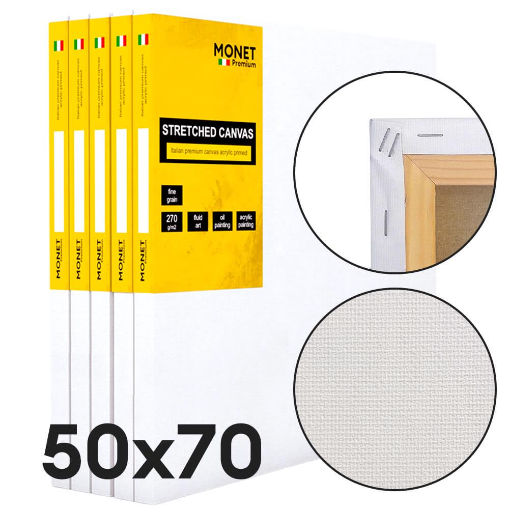 Набор полотен Monet мелкое зерно/итальянский хлопок 50х70 см 270 г/м2 5 шт. (MN3115070) - фото 2