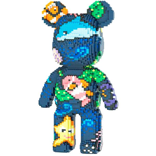 Конструктор Limo Toy Magic Blocks Аквариум мишка Bearbrick 3031 деталь 40,5 см (14581359)