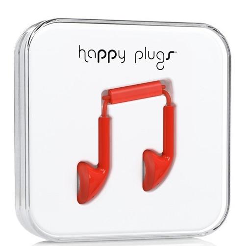 Проводные наушники-вкладиши Happy Plugs Headphones Earbud, Red