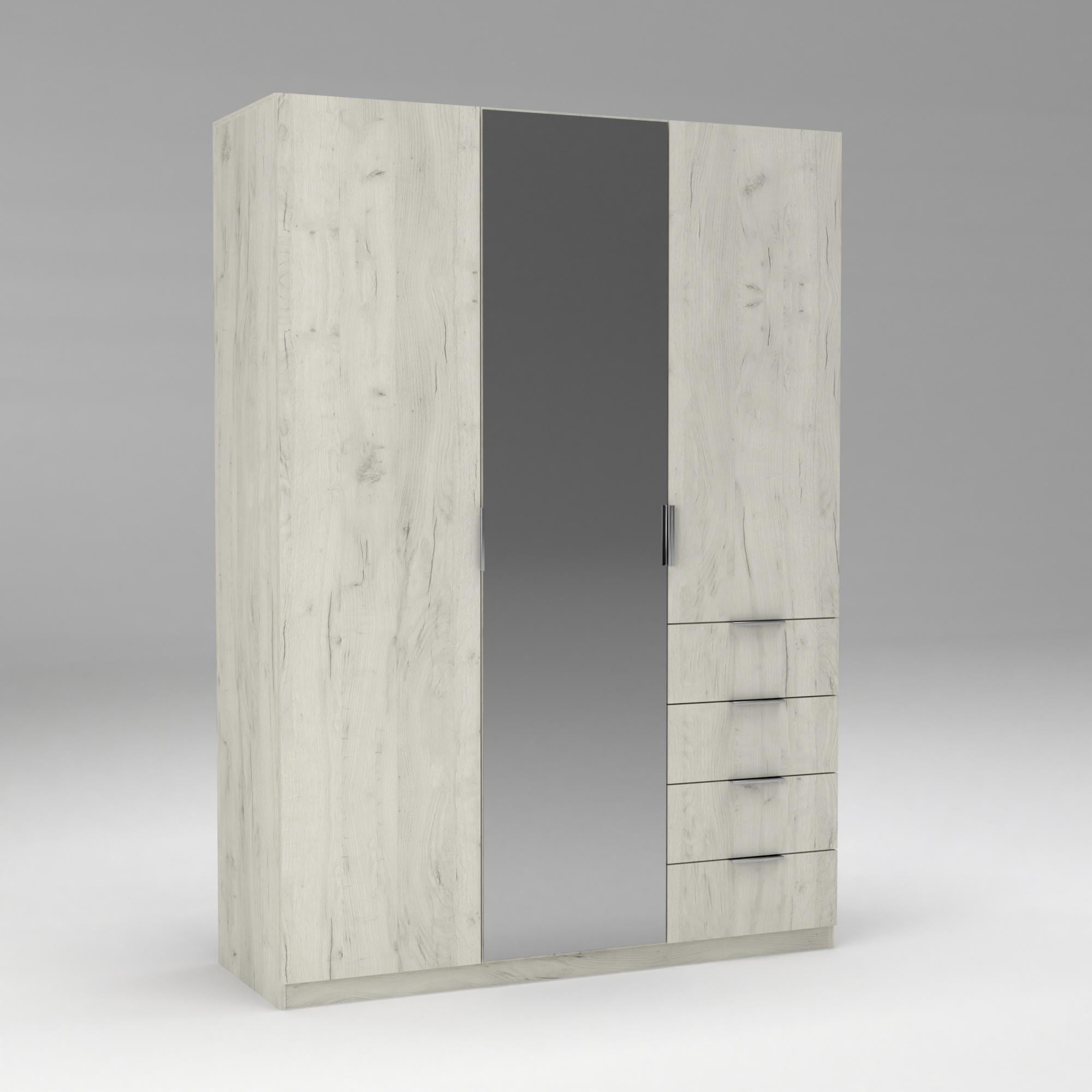 Шкаф для одежды Кристалл 2 1500х520х2100 мм Дуб крафт/Белый (23342)