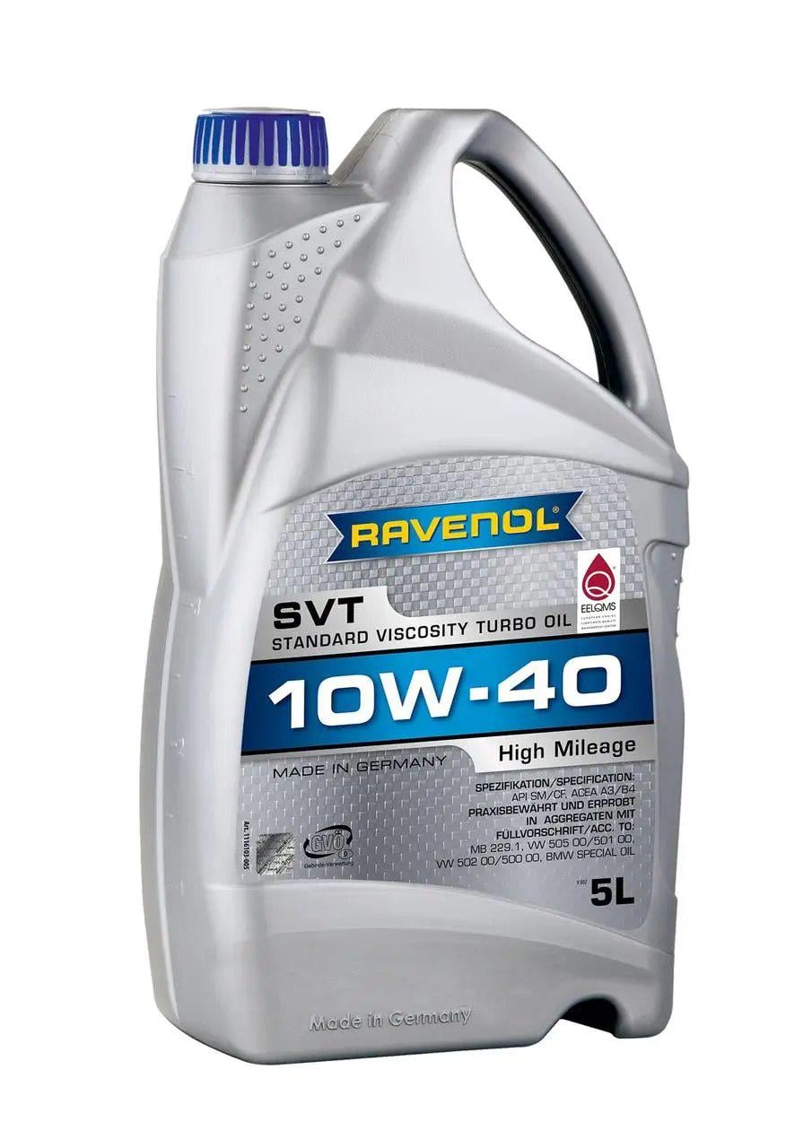 Моторное масло RAVENOL SVT Standard Viscosity Turbo Oil SAE 10W-40 для авто с большим пробегом 5 л (1116103-005)