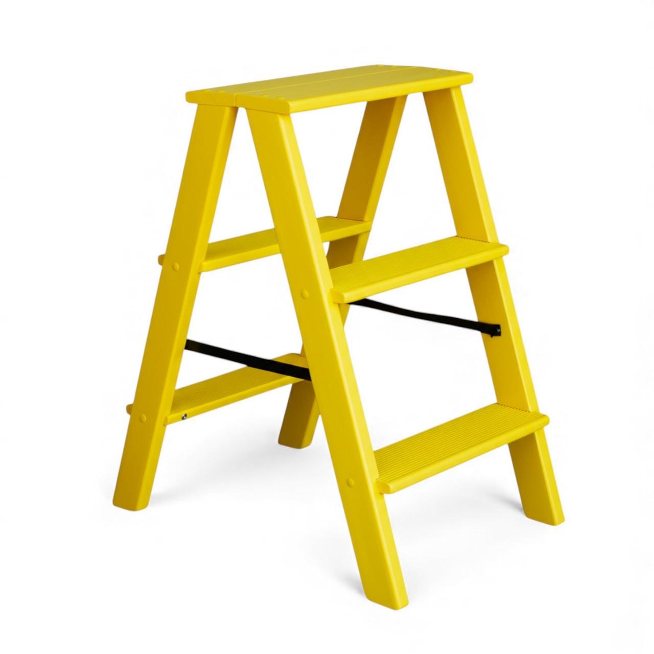 Табурет-лестница деревянный Студія Дерева Вільха Вестерн бытовой двухсторонний 3 ступеньки Желтый (31002893) - фото 1 Табурет-лестница деревянный Студія Дерева Вільха Вестерн бытовой двухсторонний 3 ступеньки Желтый (31002893) - фото 1