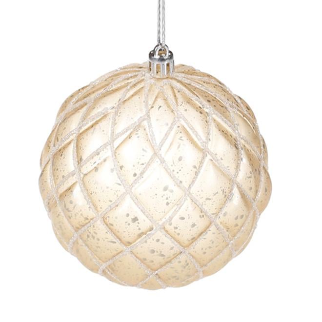 Шар новогодний пластиковый Flora D 10 см (11453)