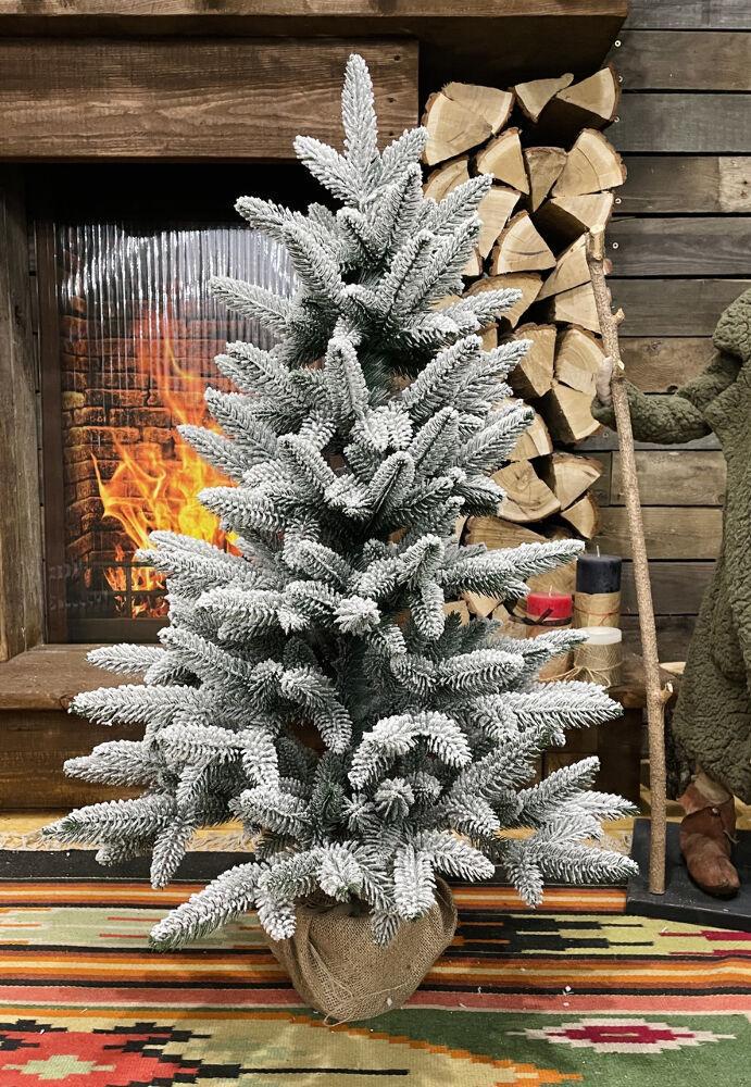 Ялинка лита Classic в мішковині 90 см Засніжений (210N/90/GS) - фото 2 Ялинка лита Classic в мішковині 90 см Засніжений (210N/90/GS) - фото 2