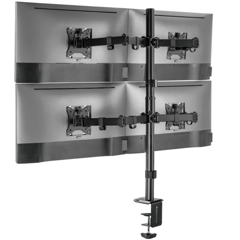 Кронштейн для монитора Brateck LDT66-C048 на 4 монитора 17-32" Черный (22631569) - фото 4