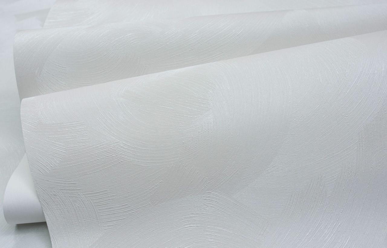 Обои флизелиновые SINTRA Savoy UNI 512517 фон винил горячего тиснения 1,06х10,05 м Белый