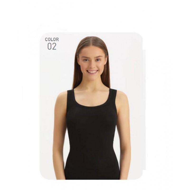 Майка женская BAYKAR хлопковая XXL р. 54-56 Черный (6136-02) - фото 2 Майка женская BAYKAR хлопковая XXL р. 54-56 Черный (6136-02) - фото 2