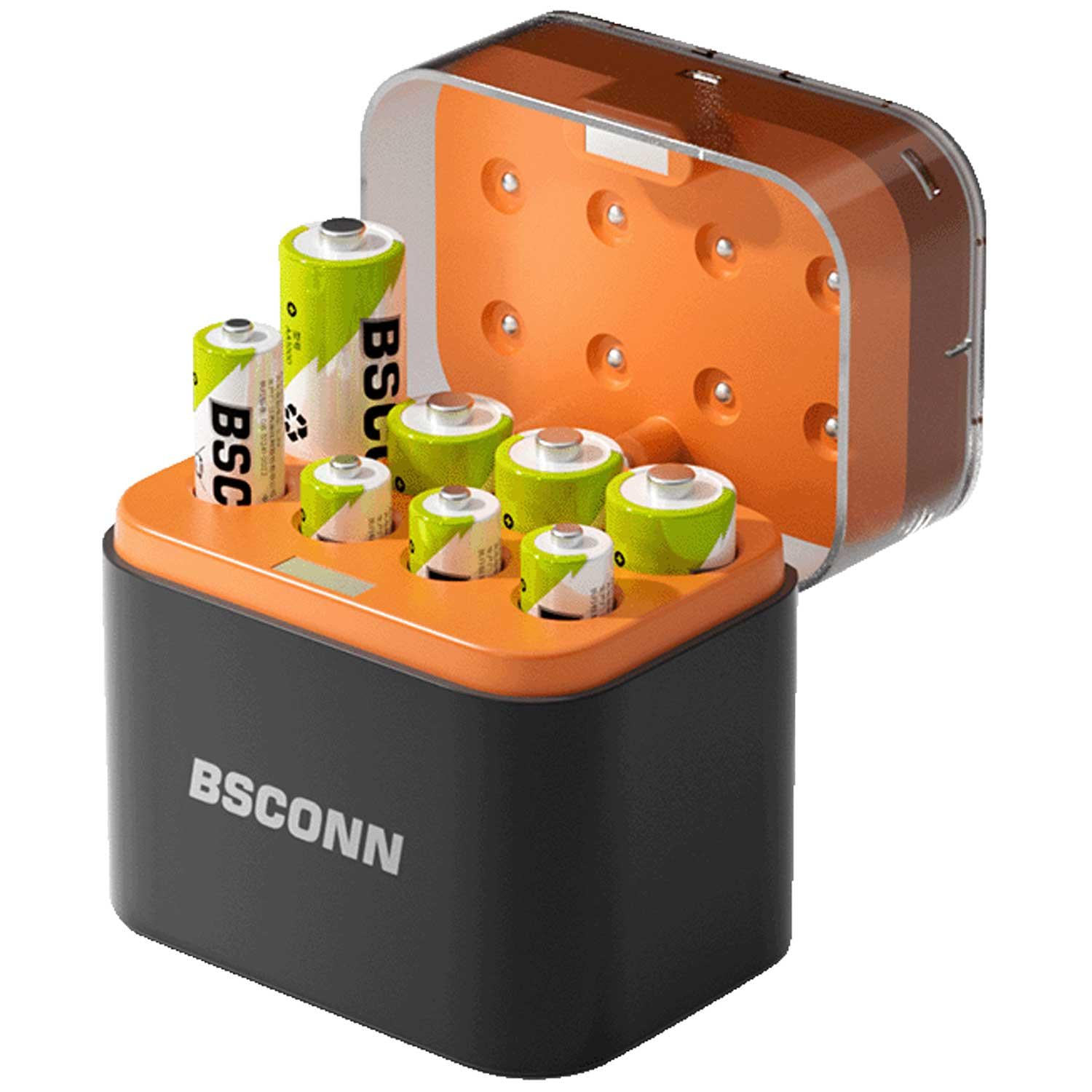 Аккумуляторные батарейки с зарядным кейсом BSCONN AAA 780 mAh/AA 2200 mAh 8 шт. (TF-CD-010CE)