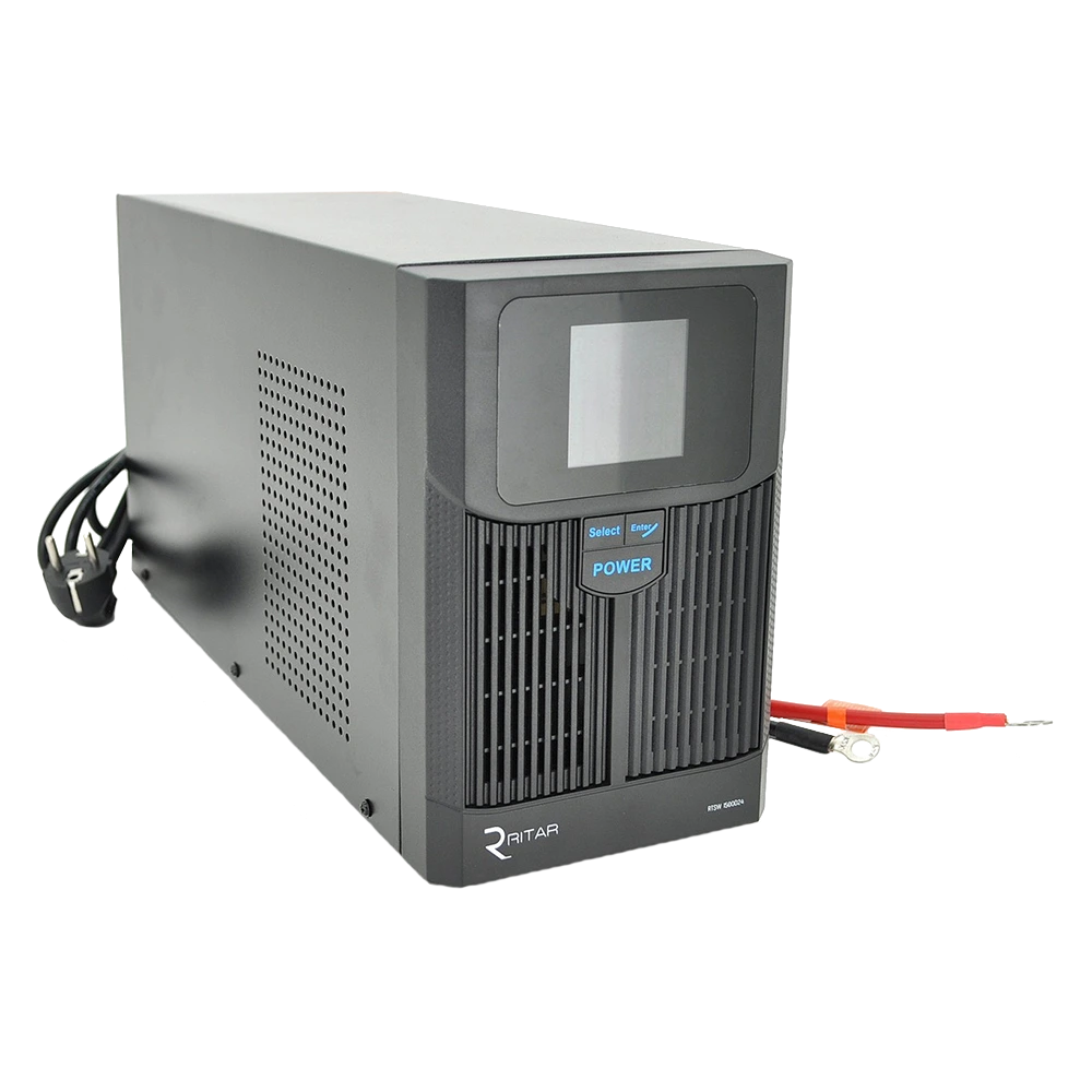 Источник бесперебойного питания Ritar RTSW-1500 LCD 1500VA 24В с правильной синусоидой под наружный АКБ