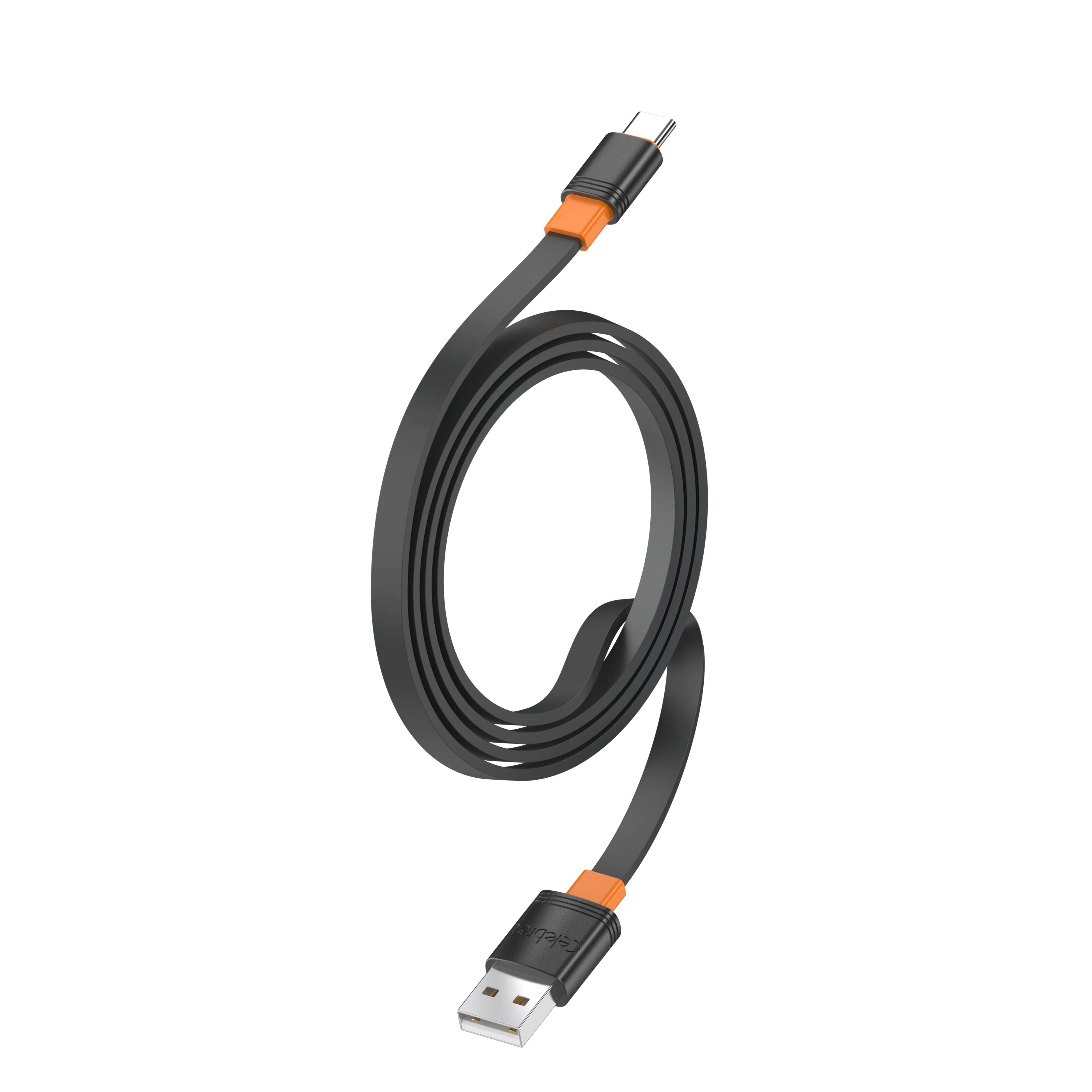 Кабель USB to USB-C 1 м 3A Celebrat CB-33 Black (27316774)