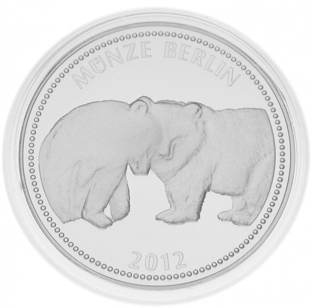 Коллекционная монета Германия Памятная медаль 2012 серебро UNC Медведи 300 лет Фридриху II (М02912)