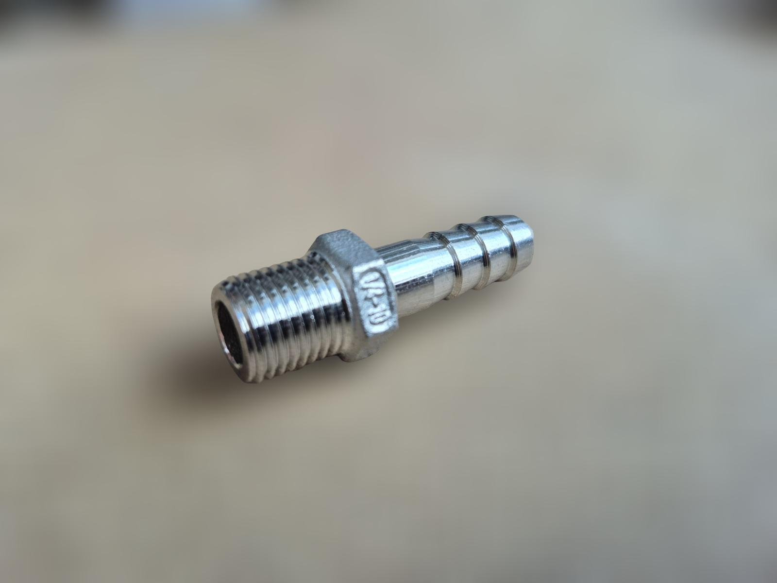 Штуцер шланговий різьбовий DN8 AISI304 BSPP Class-150 ялинка/шестигранник н/ж сталь 10 мм 1/4" (29203298) - фото 2 Штуцер шланговий різьбовий DN8 AISI304 BSPP Class-150 ялинка/шестигранник н/ж сталь 10 мм 1/4" (29203298) - фото 2