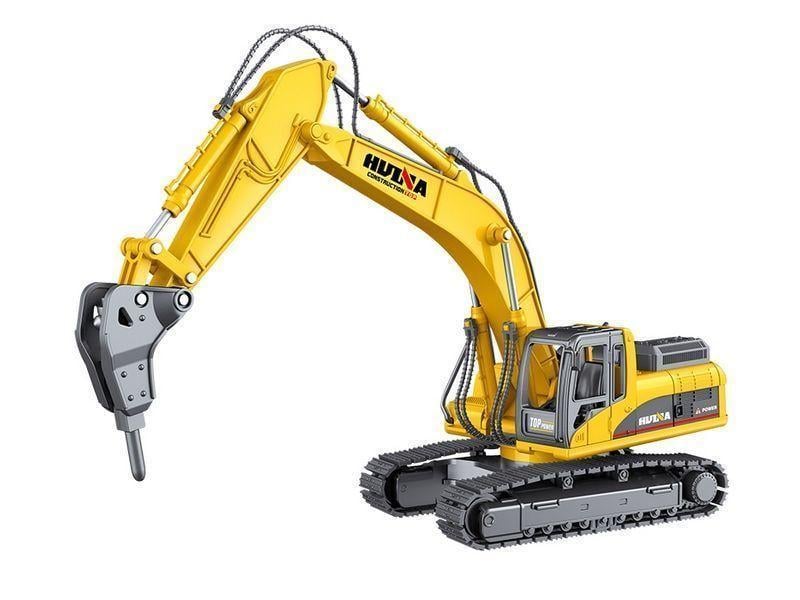 Машинка-экскаватор Hui Na Toys металлический с отбойником (1711)