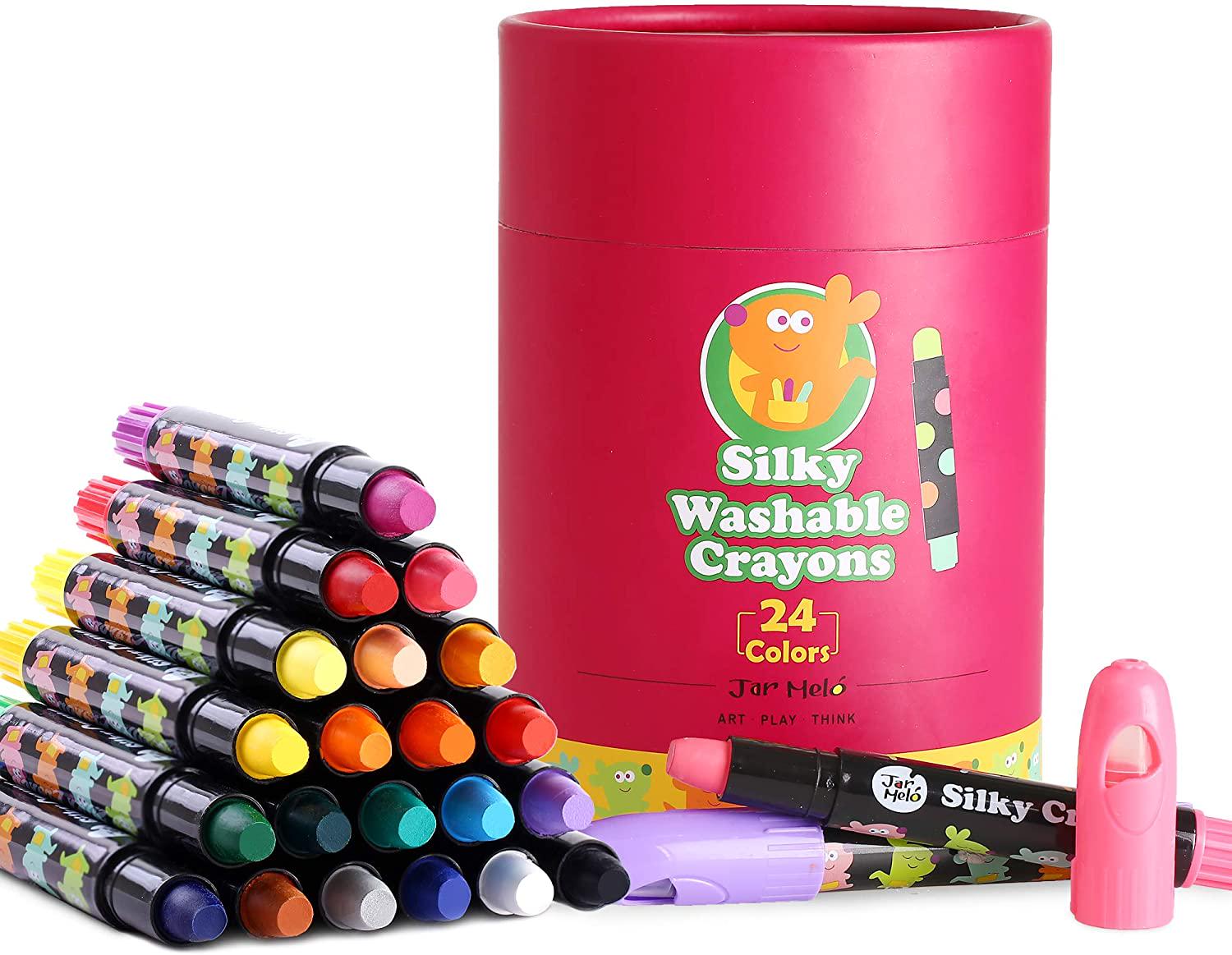 Восковые крайоны Jar Melo Silky Washable Crayons водорастворимые 24 шт (17072142123)