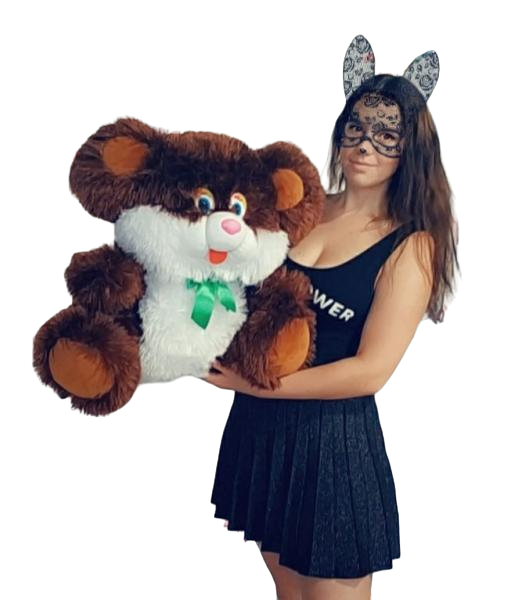 М'яка іграшка Drimka Мишка велика заввишки 50 см Шоколадний (141012)