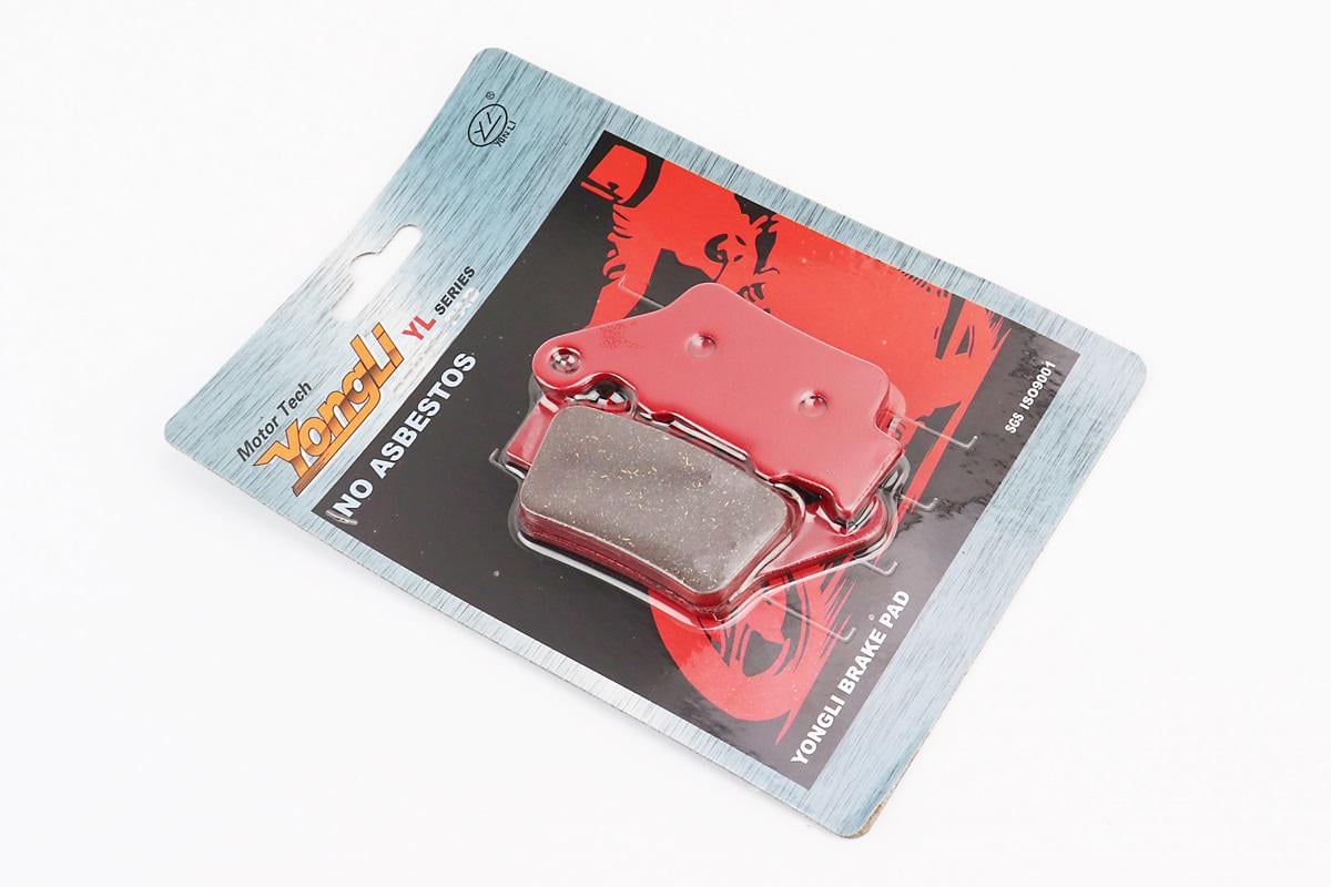 Колодки гальмівні дискові до мотоцикла BAJAJ PULSAR NS-200/RS200/Dominar 220 78x31,3 мм Червоний (DK151085)