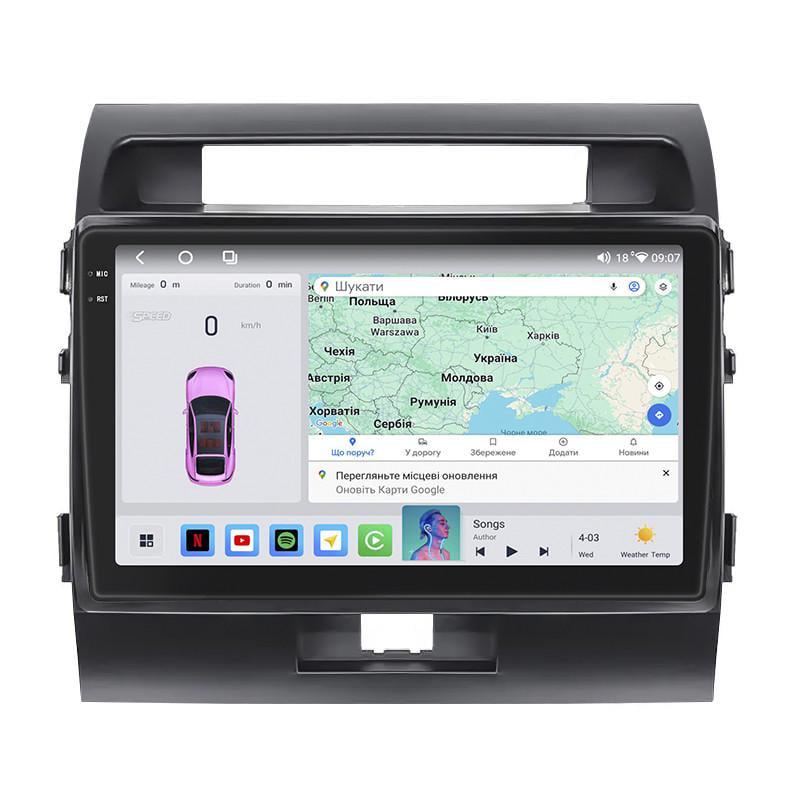 Автомагнитола штатная Lesko для TOYOta Land Cruiser 200 Series рестайлинг 1 2012-2015 10" 4/64 QLED CarPlay