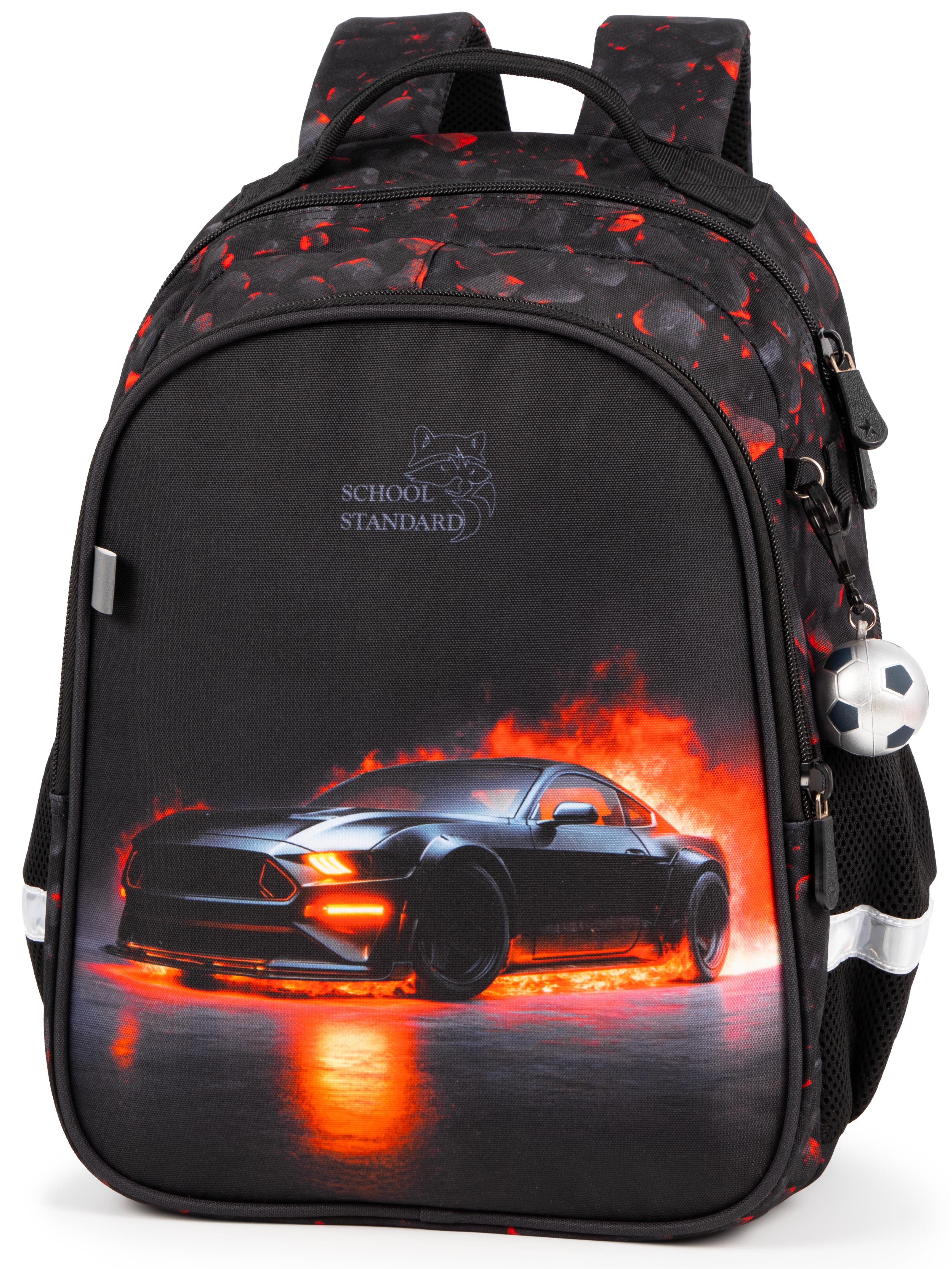 Школьный ортопедический рюкзак для мальчика School Standard с Машиной 38х28х16 см для первокласника (160-29)