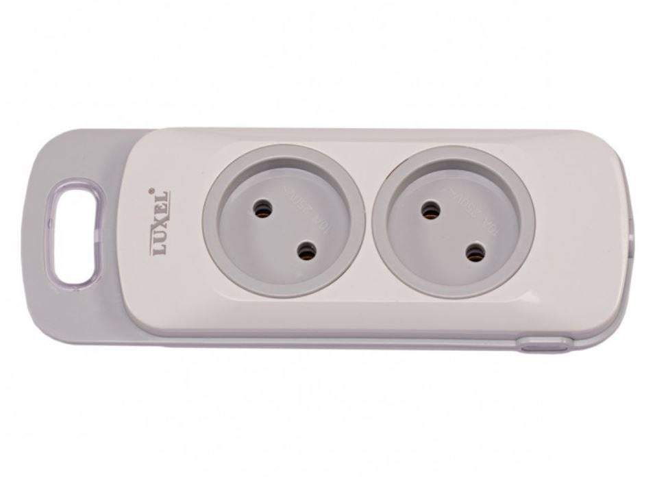 Колодка Luxel Nota 2 розетки без заземлення (4101)