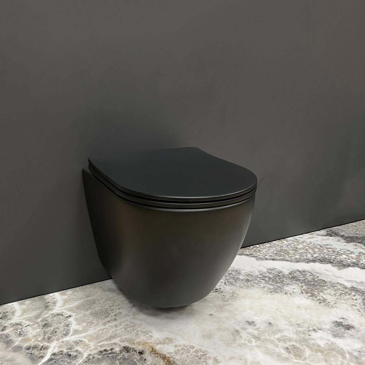 Унитаз подвесной VBI Vulcano Black Matt (2808389245)