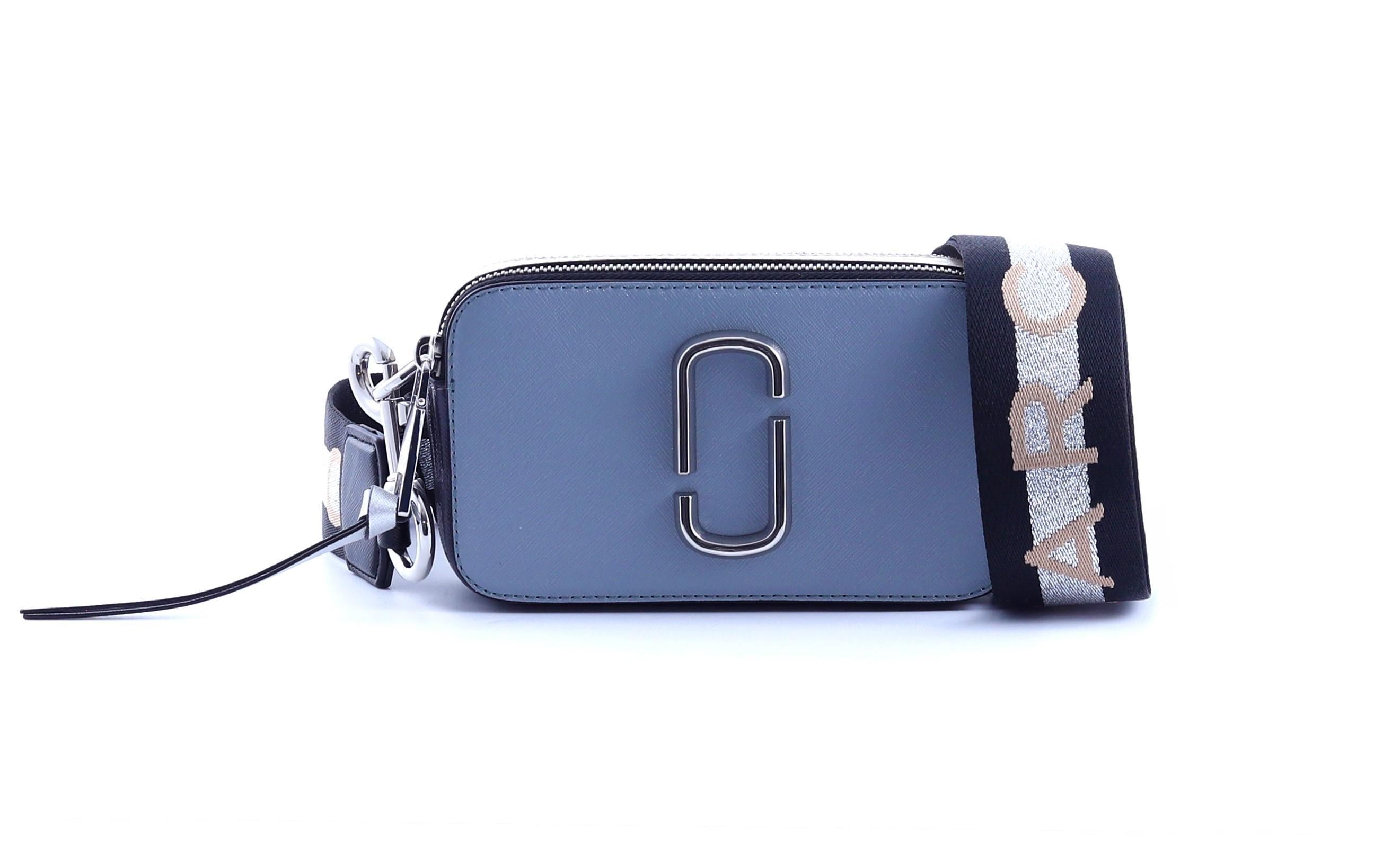 Женская сумка-клатч кожаная Marc Jacobs The Snapshot через плечо Серый (0049)